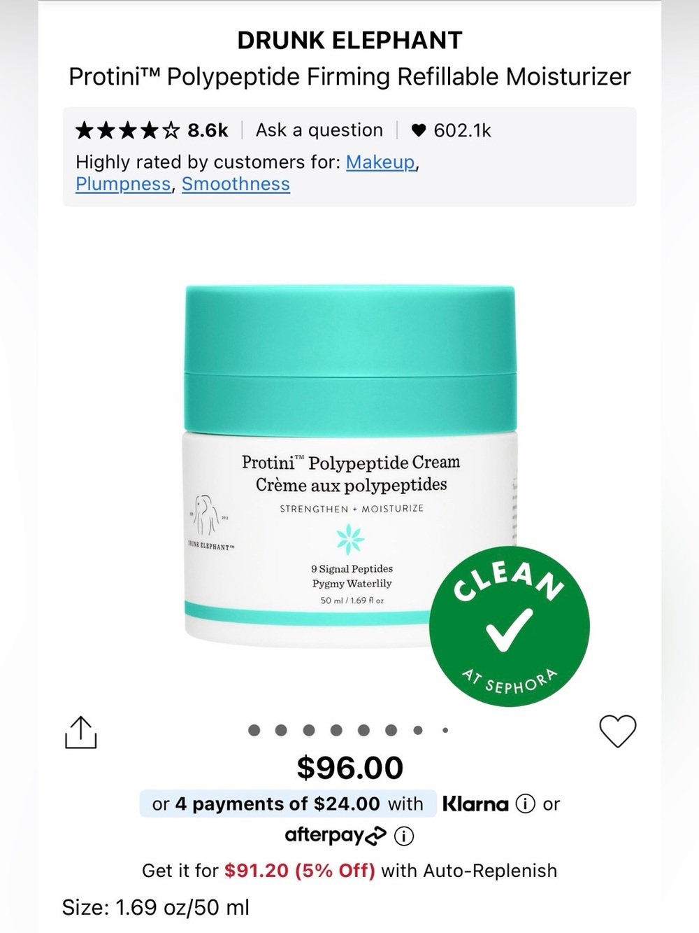 [SKIN] Drunk Elephant Protini Polypeptide Cream Limited Edition 50ml BNIB - Picture 4 of 4